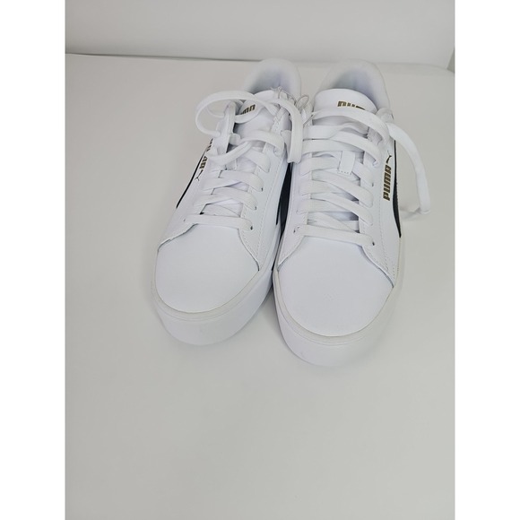 Puma Smash Platform v3  Women's Sneakers White Leather Black StripeSize 7.5 NWOT - Picture 3 of 8
